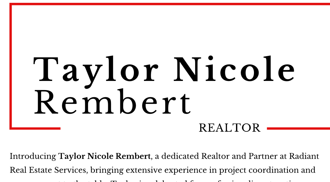 "Taylor Nicole Barnes" "Real estate agent growth opportunities" "Real estate agent professional development"